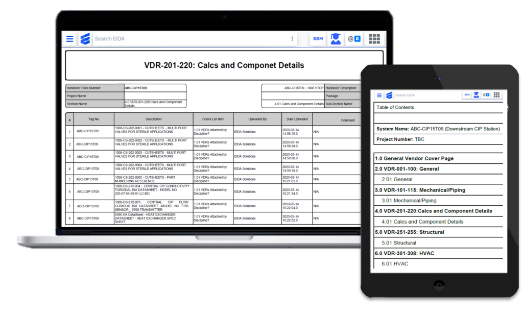 Vendor Turnover Pack (VTOP) on EIDA