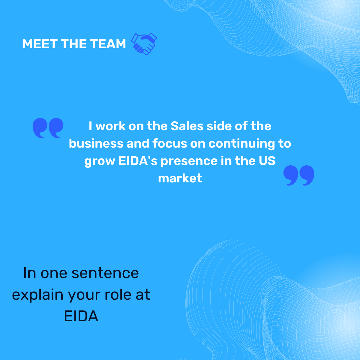 Your role at EIDA
