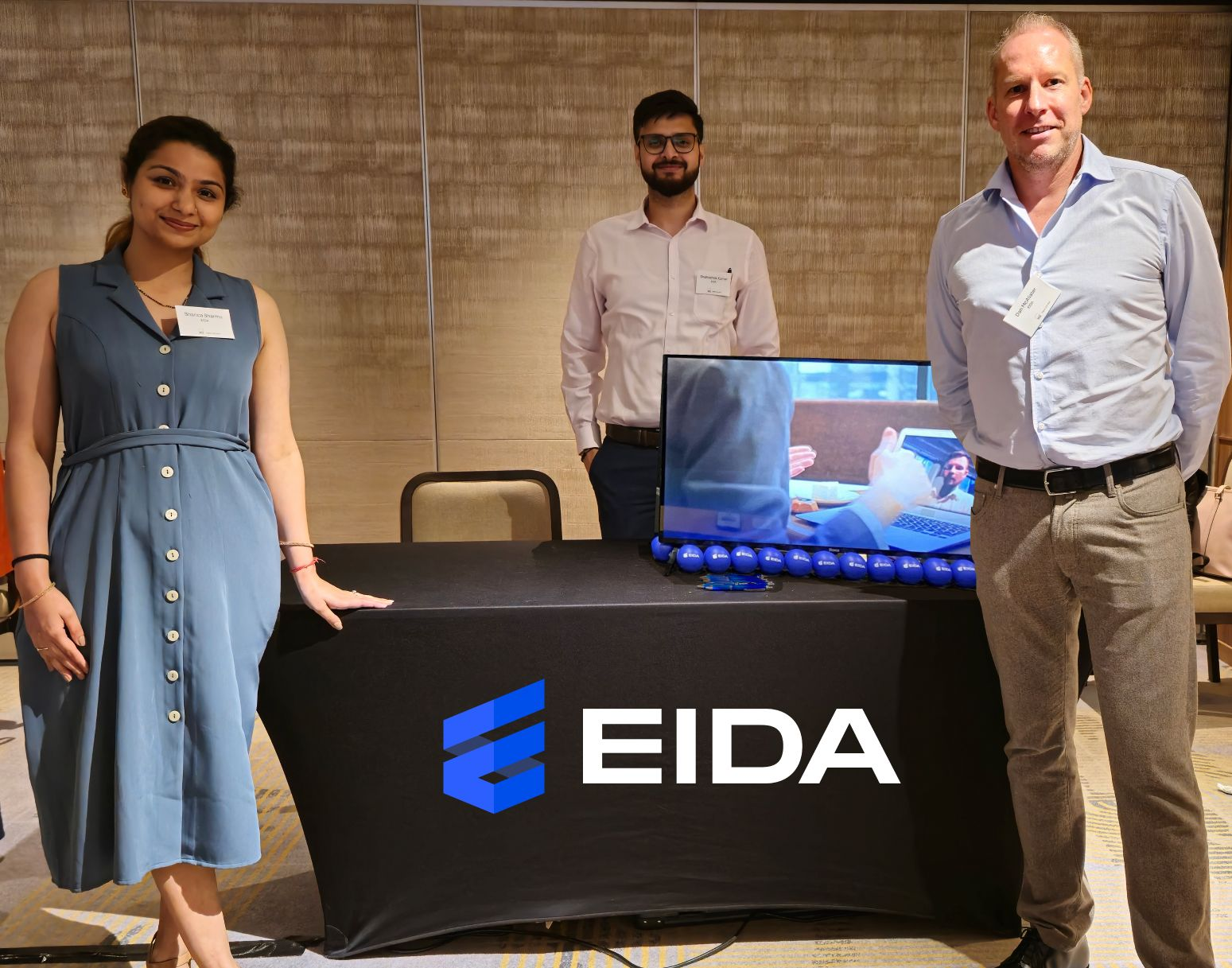 Sharica, Dan & Shashank at the EIDA booth