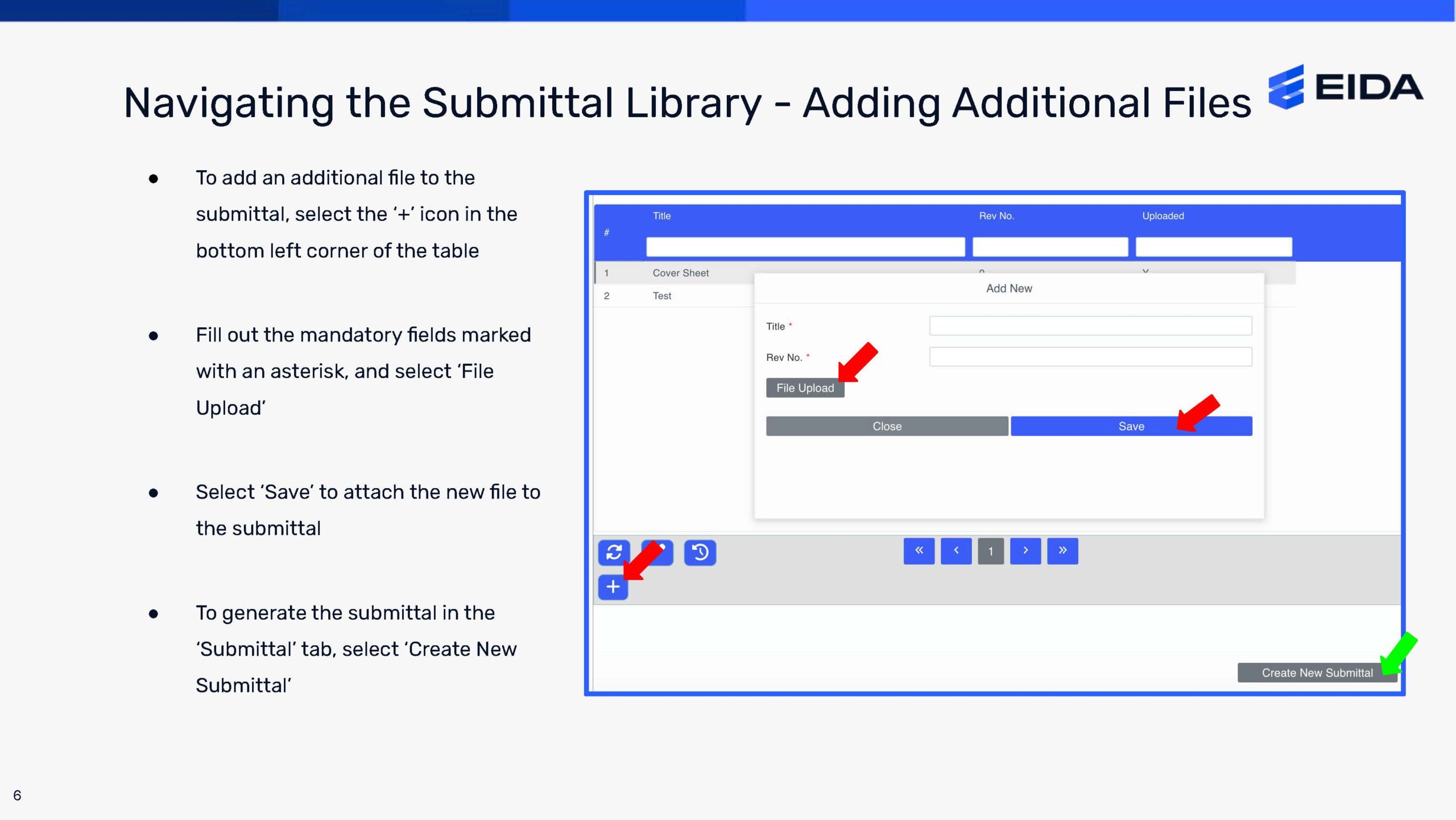 submittal library - adding additional files